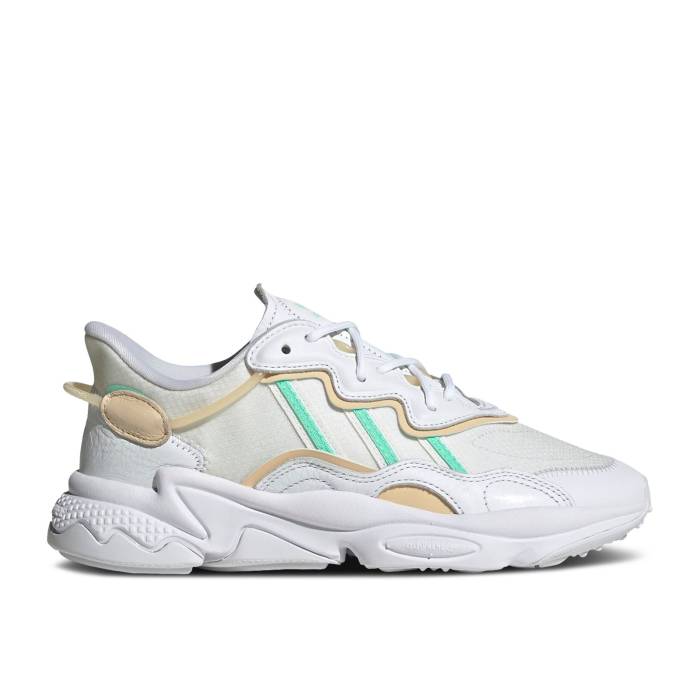 アディダス Adidas 【 Wmns Ozweego White Pulse Mint Women Cloud White/Pulse Mint/Sand Strata 】 レディース 白色 ホワイト 砂色・サンド