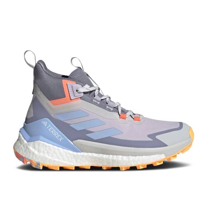 アディダス Adidas 【 Wmns Terrex Free Hiker 2 Gore-Tex \u0027Silver Dawn Solar Gold\u0027 Women Silver Dawn/Blue Dawn/Solar Gold 】 無償性 ゴアテックス レディース Silver しろがね色・しろがね色 青碧 青色 ゴールド スニーカー-靴-レディース靴