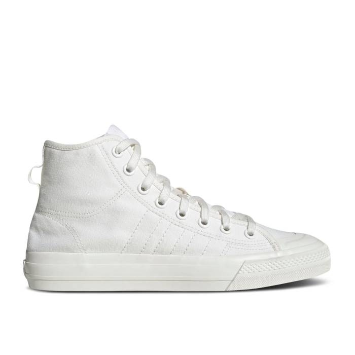 アディダス Adidas 【 Nizza High Rf \u0027Triple White\u0027 Men Cloud White/Cloud White/Off White 】 御機嫌 メンズ 白いこと 白いこと