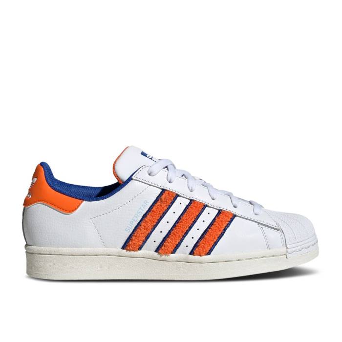 アディダス Adidas 【 Wmns Superstar 'White Orange Royal Chenille' Women Cloud White/Orange/Royal Blue 】 Superstar スーパースター orange 橙・オレンジ レディース 白色 ホワイト orange 橙・オレンジ 青色 ブルー