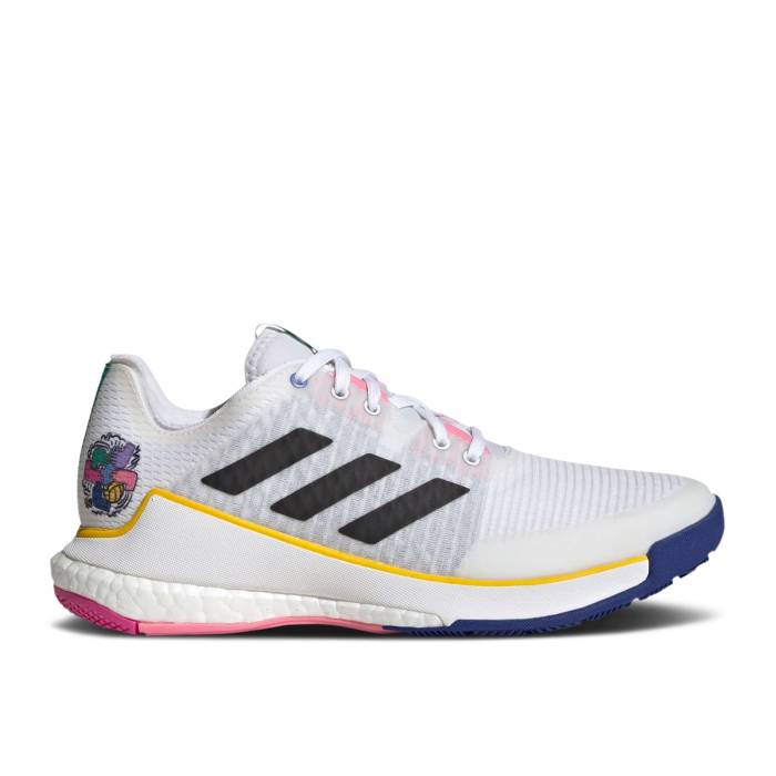 アディダス Adidas 【 Wmns Crazyflight 'White Pink Blue' Women Cloud White/Core Black/Core Black 】 pink ピンク レディース 白色 ホワイト コア 黒色 ブラック|スニケス