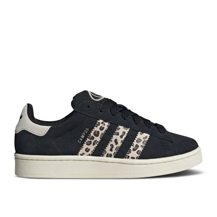 アディダス Adidas 【 Wmns Campus 00S \u0027Black Leopard\u0027 Women Core Black/Supplier Colour/Wonder Beige 】 構内 レディース 中核グループ 黒いこと 黒いこと ベージュ