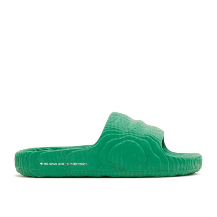 アディダス Adidas 【 Adilette 22 Slides \u0027Green White\u0027 Men Green/Cloud White/Green 】 アディレッタ メンズ green 緑・緑であること 白いこと 白いこと