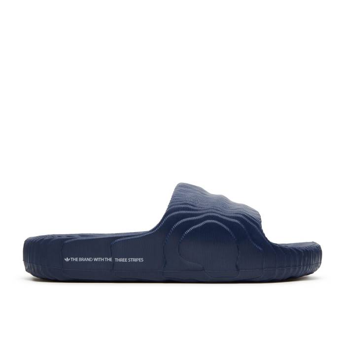 アディダス Adidas 【 Adilette 22 Slides \u0027Dark Blue\u0027 Men Dark Blue/Cloud White/Dark Blue 】 アディレッタ メンズ 青碧 青碧 白いこと 白いこと