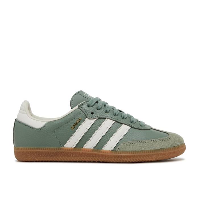 アディダス Adidas 【 Wmns Samba Og \u0027Silver Green Gum\u0027 Women Silver Green/Chalk White/Gum 】 サンバ green 緑・緑であること レディース Silver しろがね色・しろがね色 green 緑・緑であること 白いこと 白いこと
