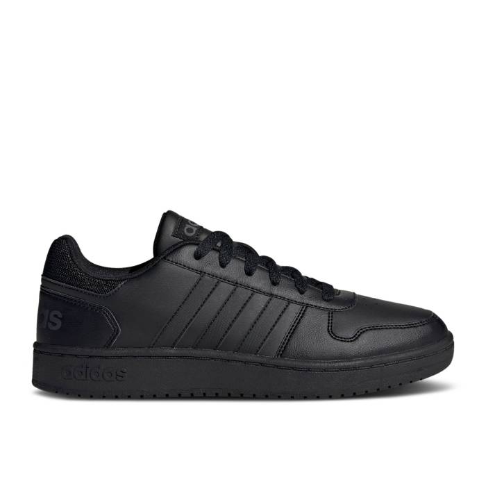 アディダス Adidas 【 Hoops 2.0 \u0027Black\u0027 Men Core Black/Core Black/Grey Six 】 メンズ 中核グループ 黒いこと 黒いこと 薄墨色 薄墨色