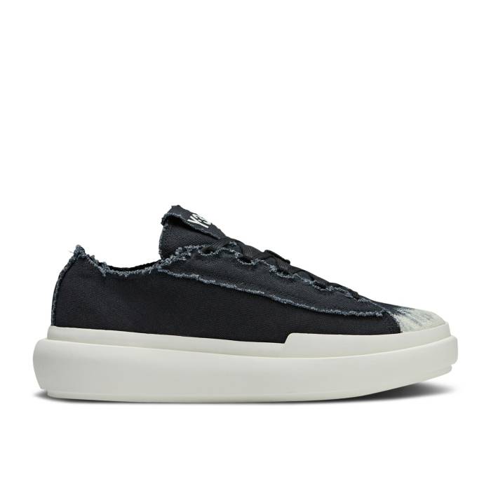 アディダス Adidas 【 Y-3 Nizza Low \u0027Worn-In - Black Off White\u0027 Men Black/Black/Off White 】 黒いこと 黒いこと メンズ 黒いこと 黒いこと 白いこと 白いこと