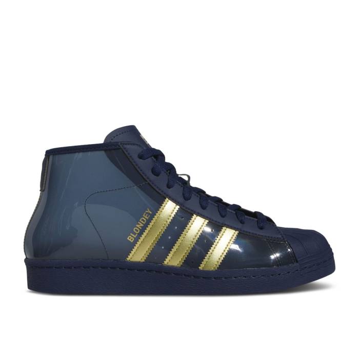 アディダス Adidas 【 Blondey Mccoy X Pro Model Adv \u0027Night Indigo\u0027 Men Night Indigo/Gold Metallic/Night Indigo 】 労働者階級 メンズ ナイト爵 藍色・インディゴ ゴールド