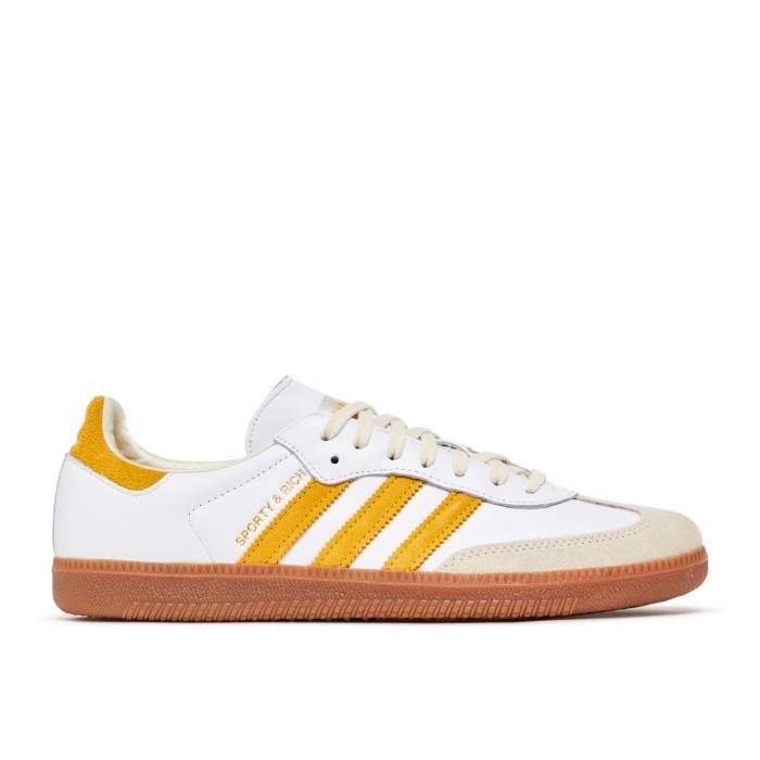 アディダス Adidas 【 Sporty \u0026 Rich X Samba Og White Bold Gold Men Cloud White/Bold Gold/Cream White 】 サンバ メンズ 白色 ホワイト ゴールド クリーム