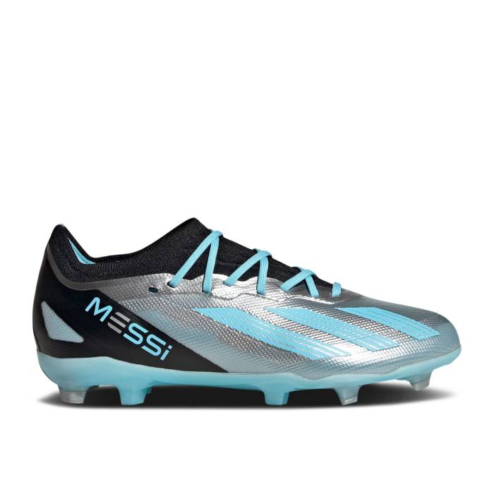 アディダス Adidas 【 X Crazyfast Messi.1 Fg J 'Infinito Pack' Youth Silver Metallic/Bliss Blue/Core Black 】 ジュニア キッズ Silver 銀色・シルバー 青色 ブルー コア 黒色 ブラック｜スニケス