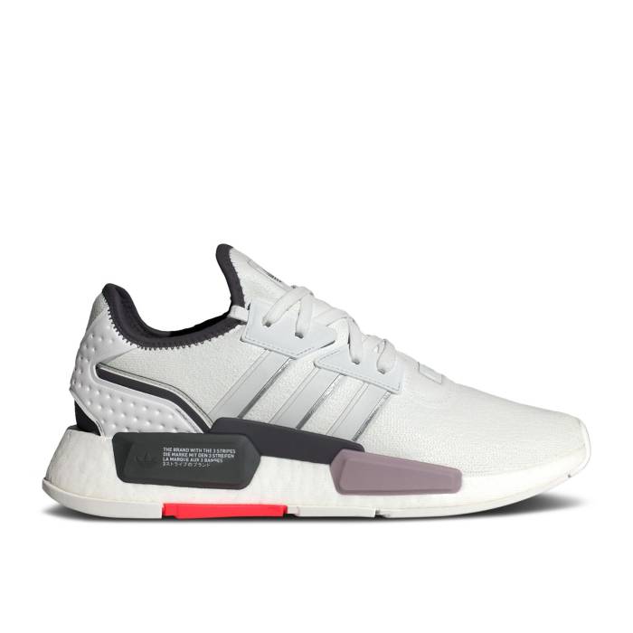 アディダス Adidas 【 Nmd_G1 \u0027Crystal White Grey\u0027 Men Crystal White/Grey One/Solar Red 】 白いこと 白いこと メンズ 白いこと 白いこと 薄墨色 薄墨色 Red 赤・赤いこと