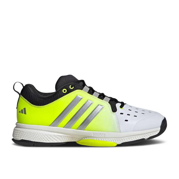 アディダス Adidas 【 Court Pickleball 'White Lucid Lemon' Men Cloud White/Silver Metallic/Core Black 】 コート メンズ 白色 ホワイト Silver 銀色・シルバー コア 黒色 ブラック