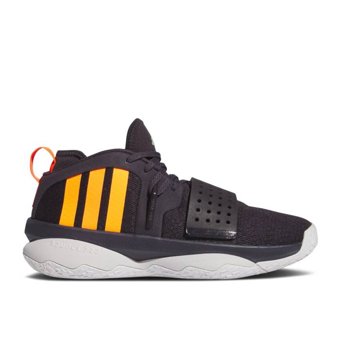 アディダス Adidas 【 Dame 8 Extply \u0027Aurora Black Signal Orange\u0027 Men Aurora Black/Signal Orange/Dash Grey 】 黒いこと 黒いこと メンズ 黒いこと 黒いこと orange 橙・オレンジ色 薄墨色 薄墨色
