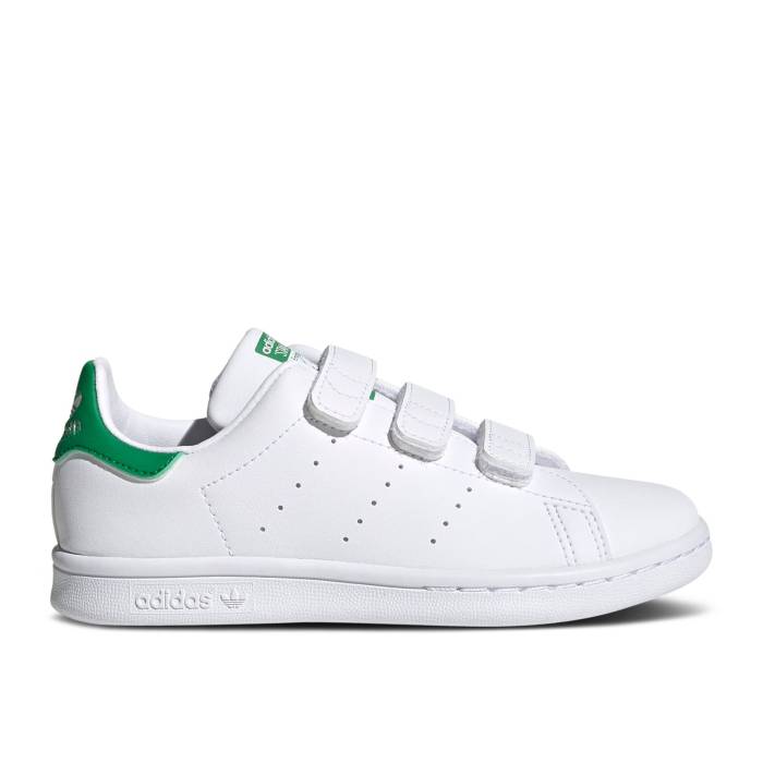 アディダス Adidas 【 Stan Smith Cf C 'White Green' Youth Cloud White/Cloud White/Green 】 ジュニア キッズ 白色 ホワイト green 緑・グリーン