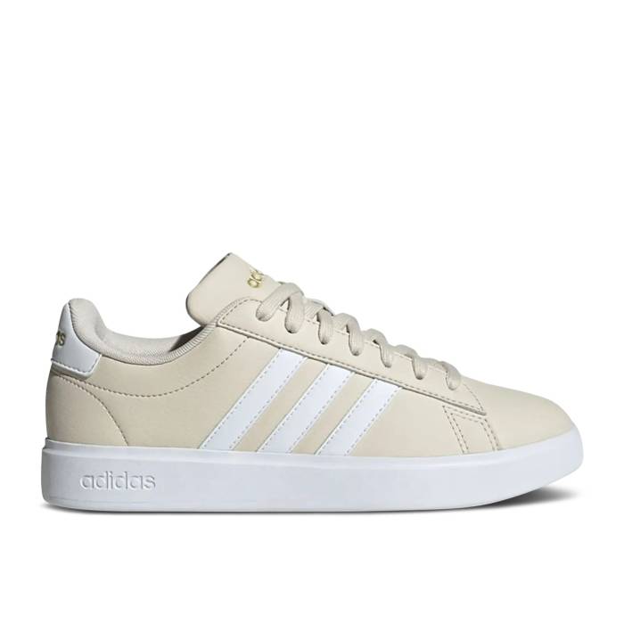 アディダス Adidas 【 Wmns Grand Court 2.0 \u0027Alumina\u0027 Women Alumina/Cloud White/Gold Metallic 】 地べた 厚地の外套 レディース 白いこと 白いこと ゴールド
