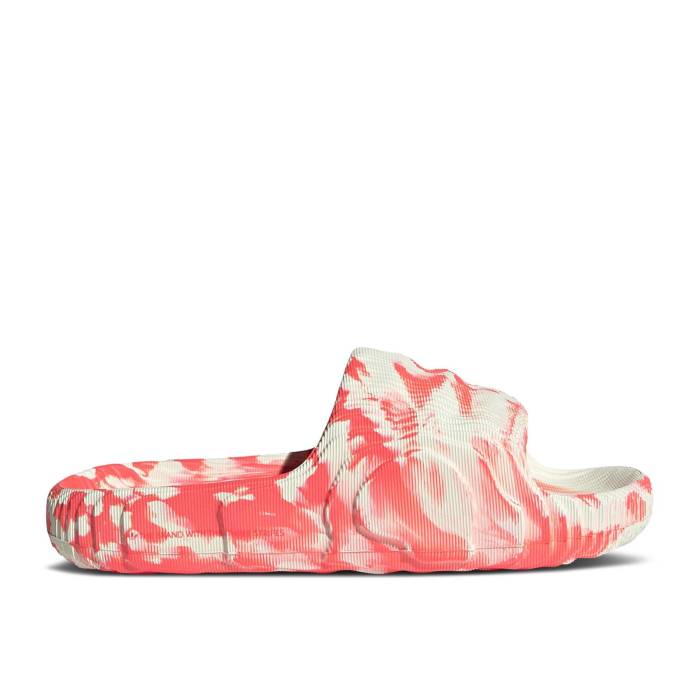 アディダス Adidas 【 Adilette 22 Slides 'Ivory Solar Red' Men Ivory/Solar Red/Solar Red 】 アディレッタ メンズ アイボリー Red 赤・レッド｜スニケス