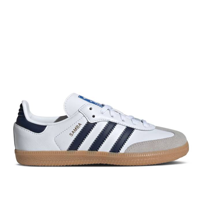 アディダス Adidas 【 Samba Og J 'White Night Indigo Gum' Youth Cloud White/Night Indigo/Gum 】 サンバ ナイト 藍色・インディゴ ジュニア キッズ 白色 ホワイト ナイト 藍色・インディゴ|スニケス