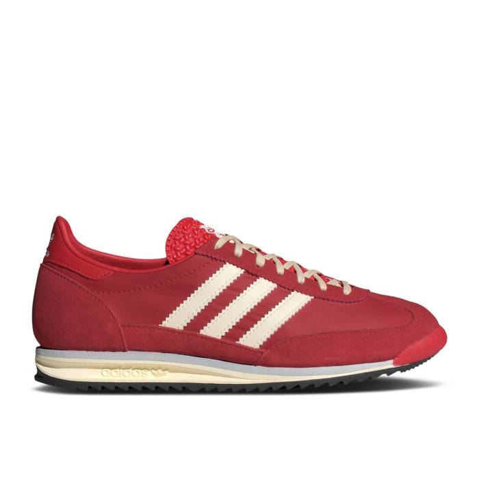 アディダス Adidas 【 Wmns Sl72 Og \u0027Scarlet Cream White\u0027 Women Better Scarlet/Cream White/Halo Blue 】 皮膚軟化剤 レディース 皮膚軟化剤 白いこと 白いこと 青碧 青碧