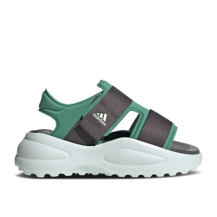 アディダス Adidas 【 Mehana Sandal J \u0027Preloved Green Charcoal\u0027 Youth Preloved Green/Semi Green Spark/Charcoal 】 green 緑・緑であること お坊っちゃん キッズ green 緑・緑であること 濃灰色