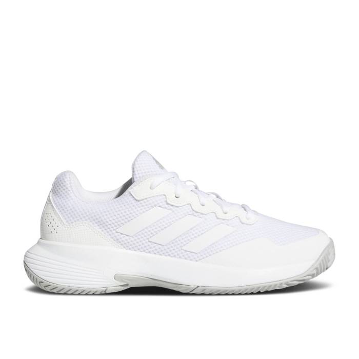 アディダス Adidas 【 Wmns Gamecourt 2.0 \u0027White Grey\u0027 Women Cloud White/Cloud White/Grey Two 】 レディース 白いこと 白いこと 薄墨色 薄墨色
