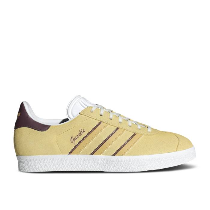 アディダス Adidas 【 Wmns Gazelle \u0027Almost Yellow Maroon\u0027 Women Almost Yellow/Oat/Maroon 】 ガゼル yellow 黄味がかった・黄色 レディース yellow 黄味がかった・黄色 マルーン