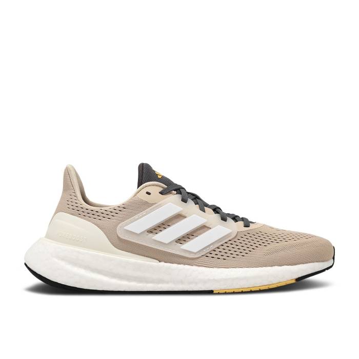 アディダス Adidas 【 Pureboost 23 \u0027Crystal Sand\u0027 Men Crystal Sand/Cloud White/Spark 】 メンズ 砂色・真砂 白いこと 白いこと