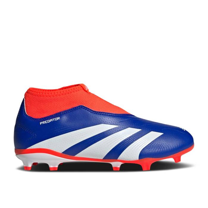 アディダス Adidas 【 Predator 24 League Laceless Fg J 'Advancement Pack' Youth Lucid Blue/Cloud White/Solar Red 】 プレデター キッズ ベビー マタニティ キッズファッション 靴 スニーカー ジュニア キッズ 青色 ブ画像