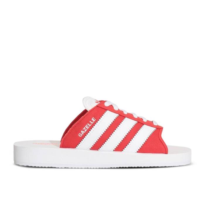 アディダス Adidas 【 Gazelle Beach Slides Red Men Red/Footwear White/Footwear White 】 ガゼル メンズ Red 赤・レッド 白色 ホワイト