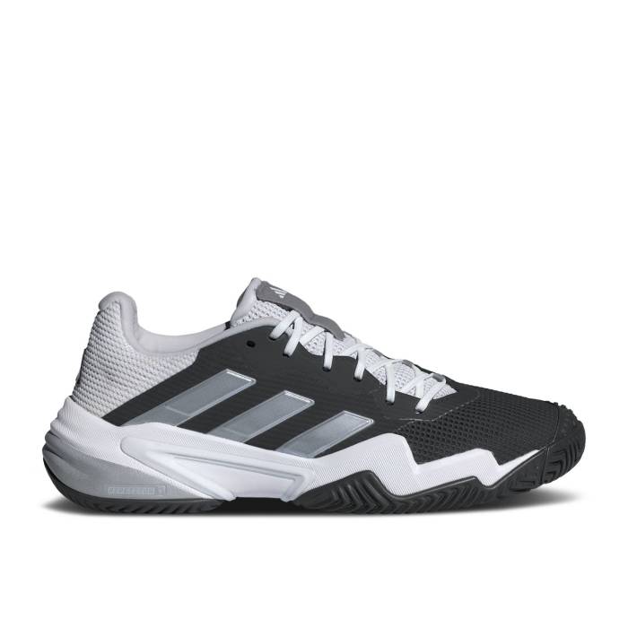 アディダス Adidas 【 Barricade 13 \u0027Black White Grey\u0027 Men Core Black/Cloud White/Grey Three 】 防柵 13 サー青少年 白いこと 白いこと メンズ 中核グループ 黒いこと 黒いこと 白いこと 白いこと 薄墨色 薄墨色