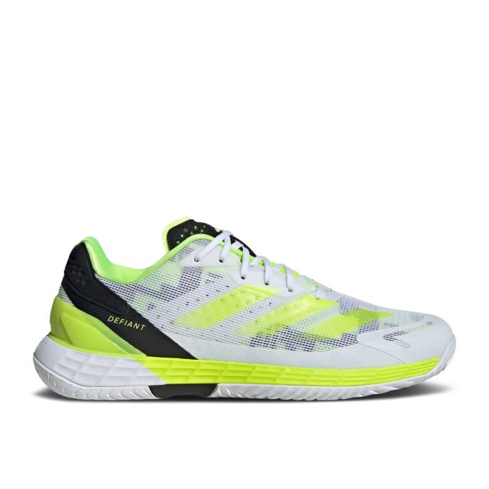 アディダス Adidas 【 Defiant Speed 2 \u0027White Lucid Lemon\u0027 Men Cloud White/Lucid Lemon/Core Black 】 Speed 素早さ メンズ 白いこと 白いこと 中核グループ 黒いこと 黒いこと
