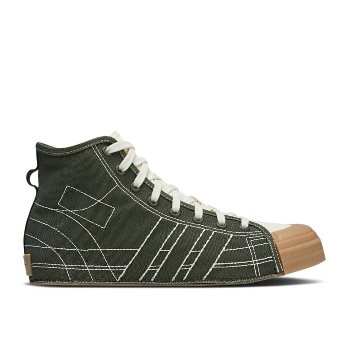 アディダス Adidas 【 Y-3 Nizza High \u0027Night Cargo Contrast Stitch\u0027 Men Night Cargo/Cream White/Gum 】 御機嫌 積貨委託貨物 メンズ ナイト爵 積貨委託貨物 皮膚軟化剤 白いこと 白いこと
