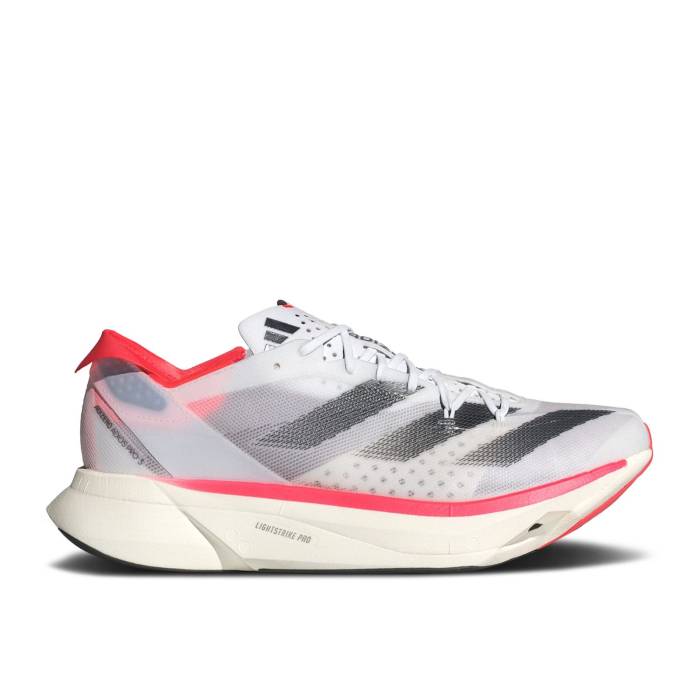 アディダス Adidas 【 Adizero Adios Pro 3 \u0027White Solar Red\u0027 Men Cloud White/Core Black/Solar Red 】 アディゼロ アディオス 労働者階級 メンズ 白いこと 白いこと 中核グループ 黒いこと 黒いこと Red 赤・赤いこと