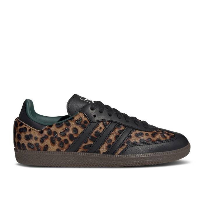アディダス Adidas 【 Wmns Samba Og \u0027Cheetah Pack - Collegiate Green\u0027 Women Core Black/Collegiate Green/Cream White 】 サンバ レディース 中核グループ 黒いこと 黒いこと green 緑・緑であること 皮膚軟化剤 白いこと 白いこと