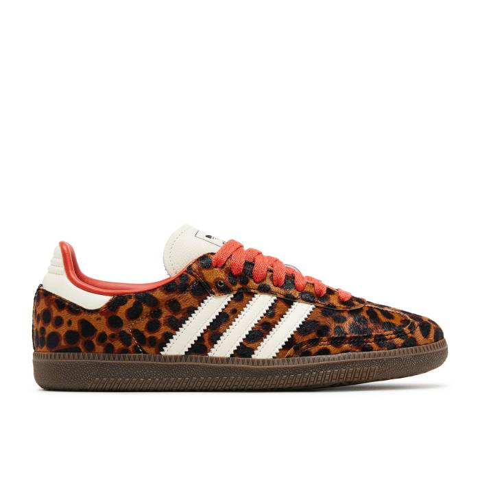 アディダス Adidas 【 Wmns Samba Og \u0027Cheetah Pack - Preloved Red\u0027 Women Core Black/Preloved Red/Cream White 】 サンバ レディース 中核グループ 黒いこと 黒いこと Red 赤・赤いこと 皮膚軟化剤 白いこと 白いこと