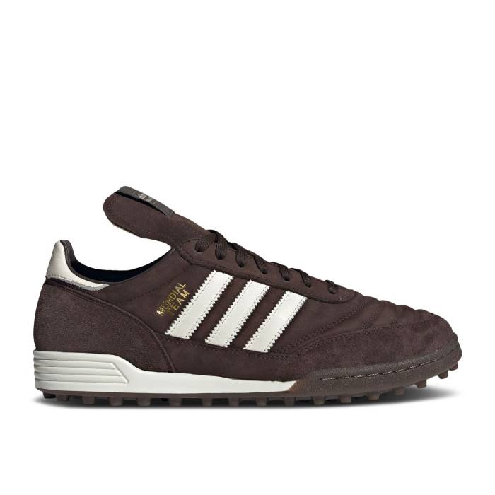 アディダス Adidas 【 Mundial Team \u0027Dark Brown\u0027 Men Brown/Off White/Dark Brown 】 Team 野球クラブ メンズ 赤銅色 赤銅色 白いこと 白いこと