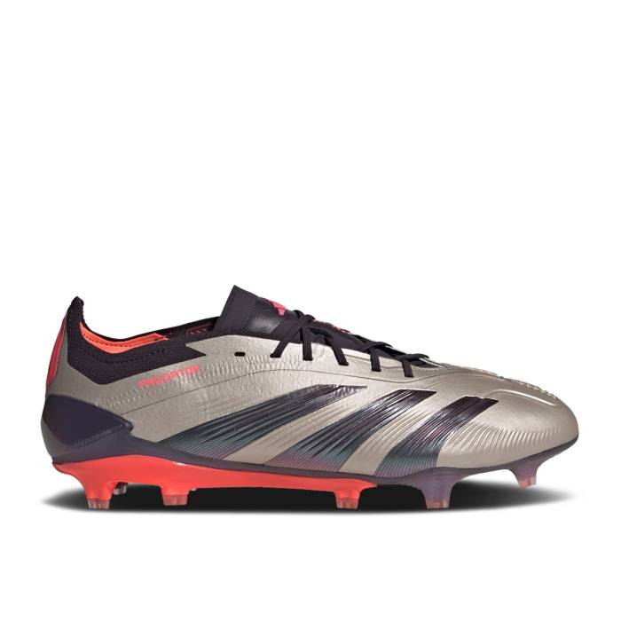 アディダス Adidas 【 Predator Elite Fg 'Vivid Horizon Pack' Men Platinum Metallic/Aurora Black/Carbon 】 プレデター エリート メンズ Platinum プラチナム 黒色 ブラック カーボン