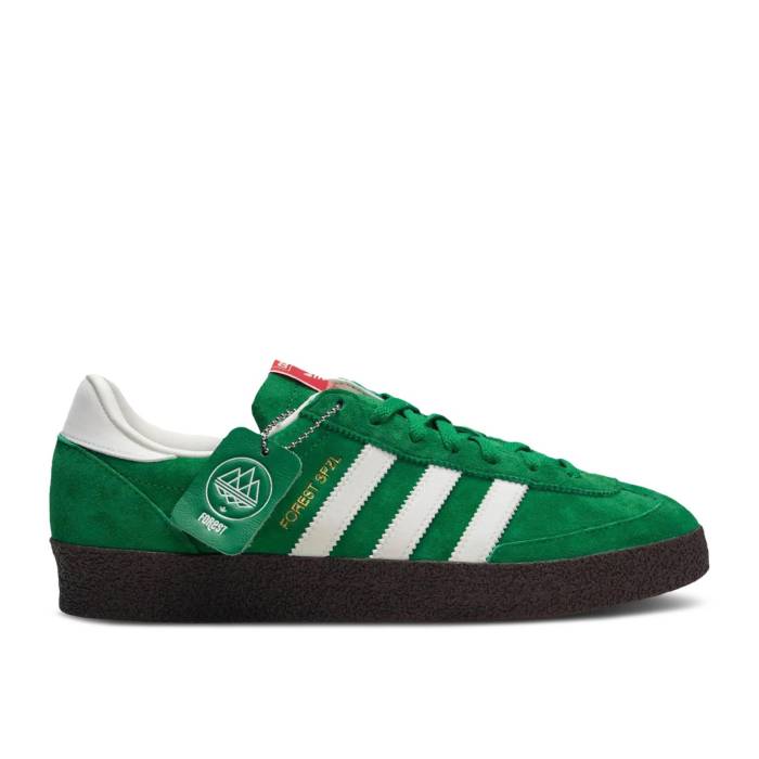 アディダス Adidas 【 Nottingham Forest Fc X Lotherton Spzl \u0027Brian Clough\u0027 Men Green/Off White/Dark Brown 】 フォレスト メンズ green 緑・緑であること 白いこと 白いこと 赤銅色 赤銅色