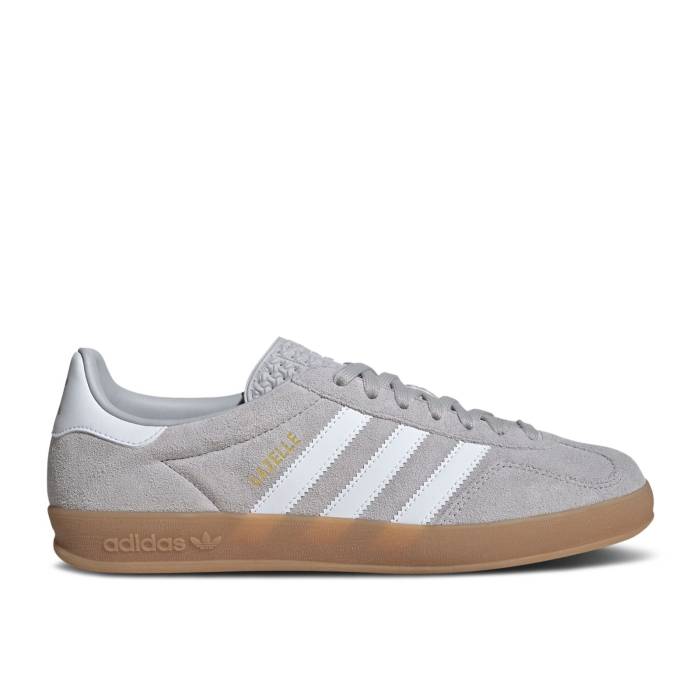アディダス Adidas 【 Gazelle Indoor \u0027Grey White\u0027 Men Grey Two/Cloud White/Gold Metallic 】 ガゼル メンズ 薄墨色 薄墨色 白いこと 白いこと ゴールド メンズ靴-靴