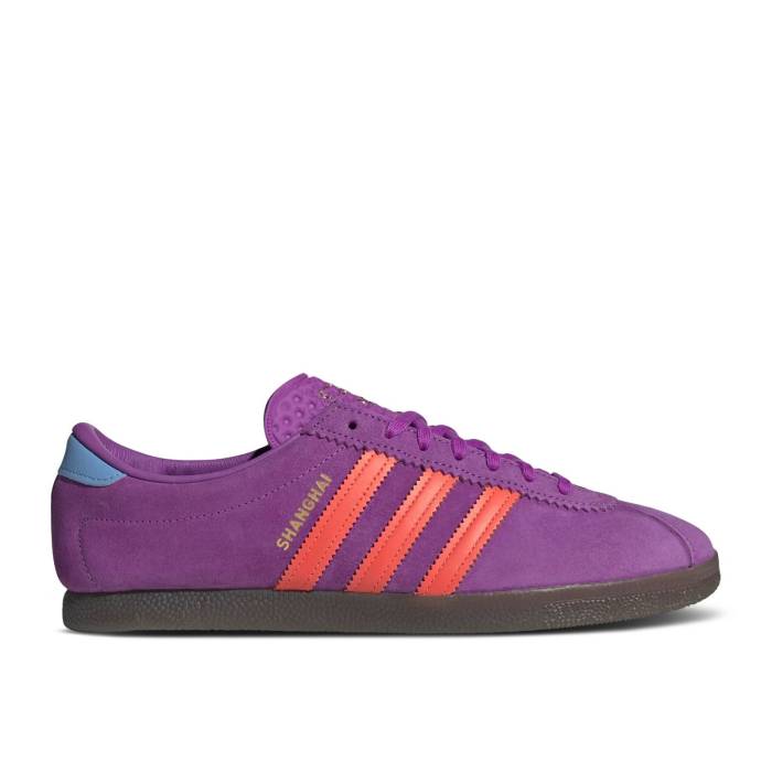 アディダス Adidas 【 Shanghai \u0027City Series - 25Th Anniversary\u0027 Size? Exclusive Men Purple Burst/Semi Blue Burst/Gum 】 つづき物 メンズ Purple 紫・パープル 張りさける 青み 青色