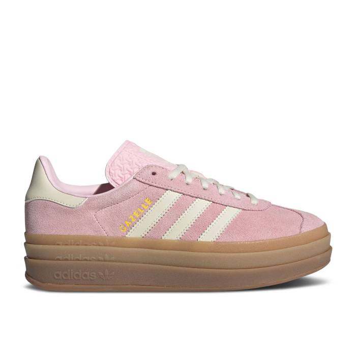 アディダス Adidas 【 Wmns Gazelle Bold \u0027Clear Pink Gum\u0027 Women Clear Pink/Cream White/Gold Metallic 】 ガゼル pink サクラ色 レディース pink サクラ色 皮膚軟化剤 白いこと 白いこと ゴールド
