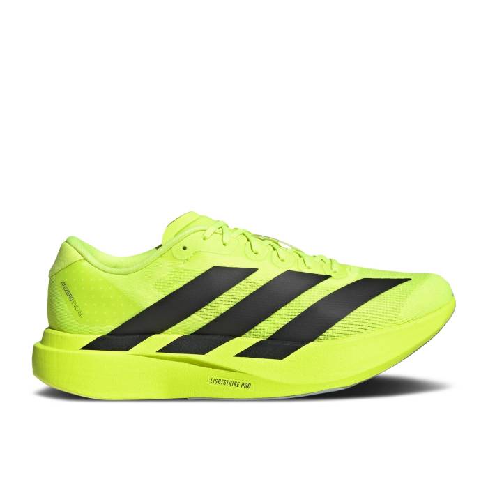 アディダス Adidas 【 Adizero Evo Sl Lucid Lemon Men Lucid Lemon/Core Black/Metallic Silver 】 アディゼロ メンズ コア 黒色 ブラック Silver 銀色・シルバー