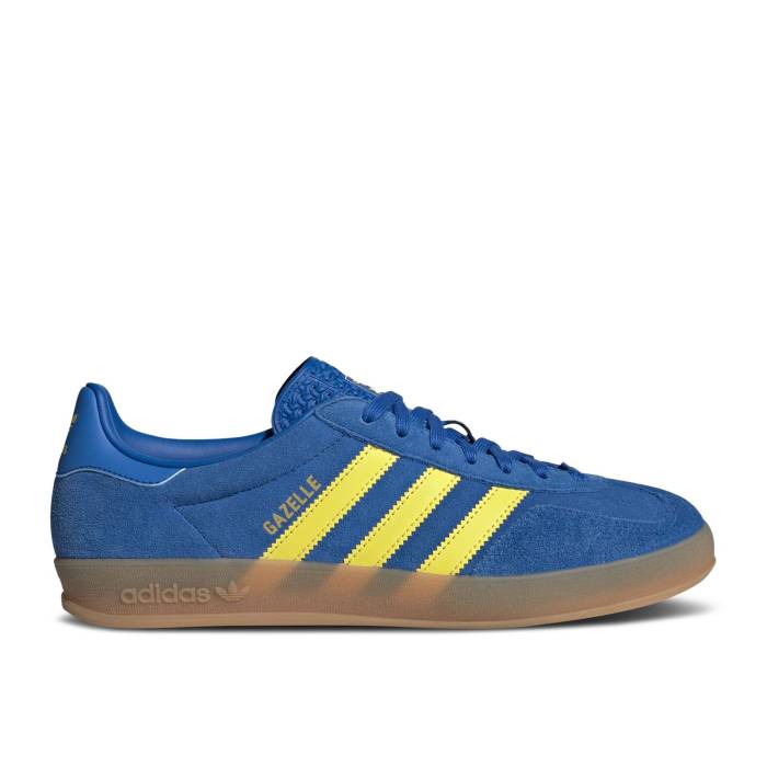 アディダス Adidas 【 Gazelle Indoor \u0027Blue Pure Sulfur\u0027 Men Blue/Pure Sulfur/Gum 】 ガゼル 純然たる メンズ 青み 青色 純然たる