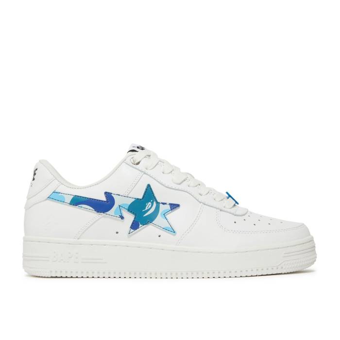 ベイプ Bape 【 Sta 'Abc Camo - Blue' 2022 Men White/Blue 】 カモ柄 メンズ 白色 ホワイト 青色 ブルー|スニケス