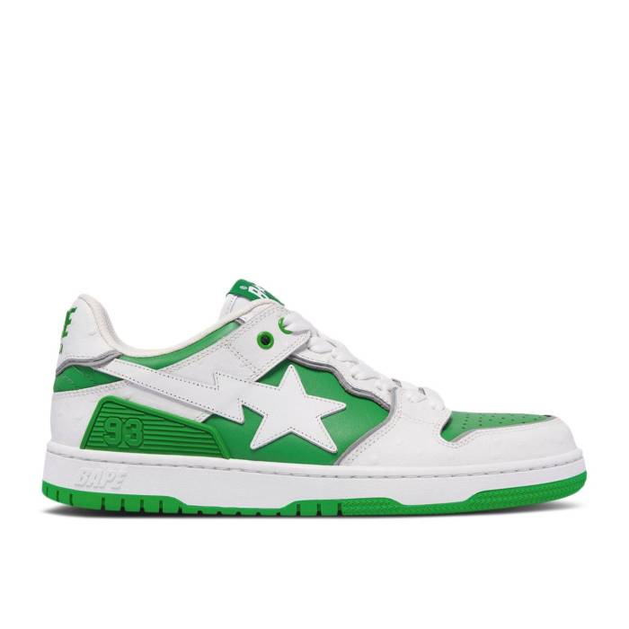 ベイプ Bape 【 Sk8 Sta #1 'Faux Ostrich Leather Pack - Green' Men Green 】 レザー メンズ green 緑・グリーン|スニケス
