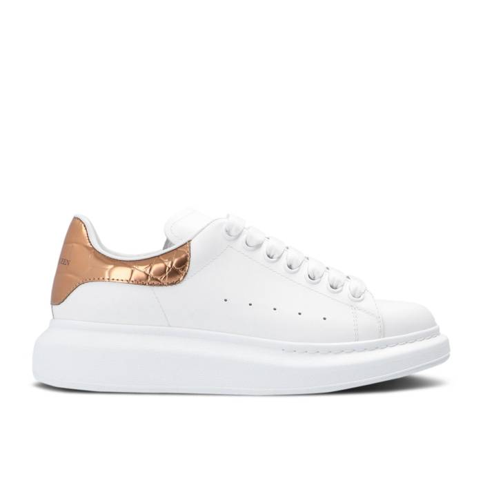 アレキサンダーマックイーン Alexander Mcqueen 【 Wmns Oversized Sneaker \u0027White Bronze Gold\u0027 Women White/Bronze Gold 】 靴 スニーカー 銅・ブロンズ レディース 白いこと 白いこと 銅・ブロンズ ゴールド