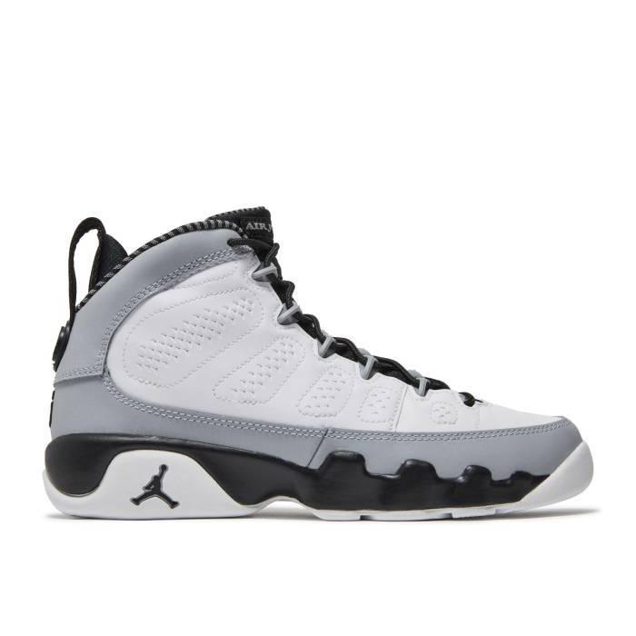 ナイキ　エアジョーダン Air Jordan 【 Jordan 9 Retro Bg 'Barons' Youth White/Black-Wolf Grey 】 レトロ ジュニア キッズ 白色 ホワイト 灰色 グレー