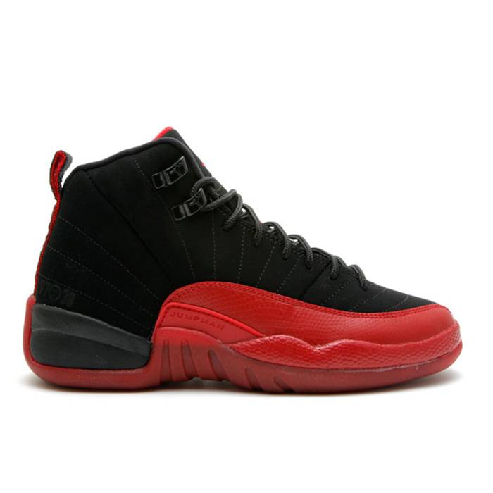 ナイキ エアジョーダン Air Jordan 【 Jordan 12 Retro Gs 'Flu Game' 2009 Youth Black/Varsity Red 】 レトロ ジュニア キッズ 黒色 ブラック Red 赤・レッド|スニケス