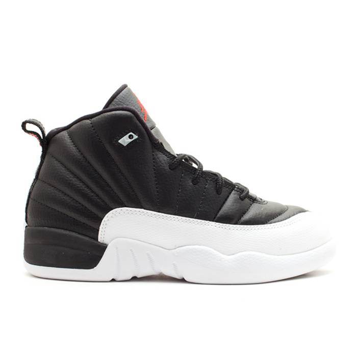 ナイキ エアジョーダン Air Jordan 【 Jordan 12 Retro Ps 'Playoff' 2012 Youth Black/Varsity Red-White 】 レトロ ジュニア キッズ 黒色 ブラック|スニケス