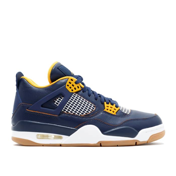 ナイキ　エアジョーダン Air Jordan 【 Jordan 4 Retro 'Dunk From Above' Men Midnight Navy/Varsity Maize/White/Metallic Gold Star 】 レトロ メンズ 紺色 ネイビー 白色 ホワイト ゴールド