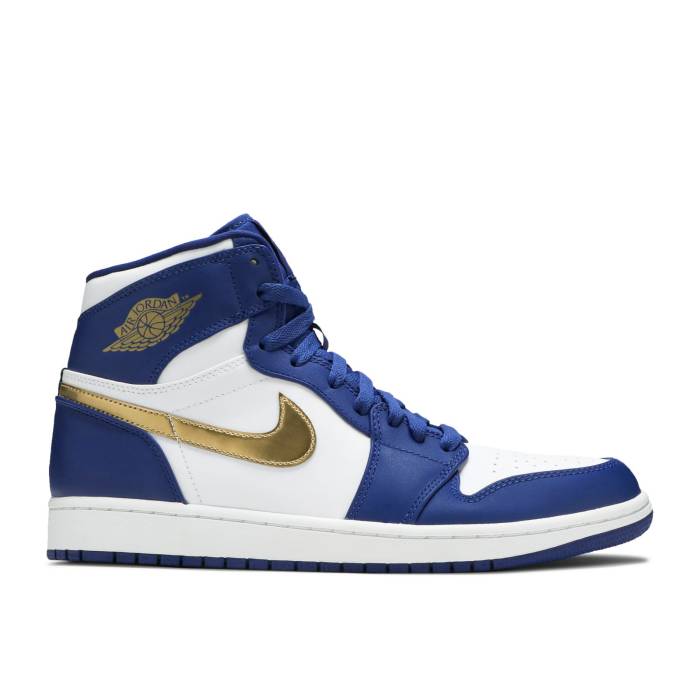 ナイキ エアジョーダン Air Jordan 【 Jordan 1 Retro High Gold Medal Men Deep Royal Blue/Metallic Gold Coin-White 】 レトロ ハイ メンズ ディープ 青色 ブルー ゴールド